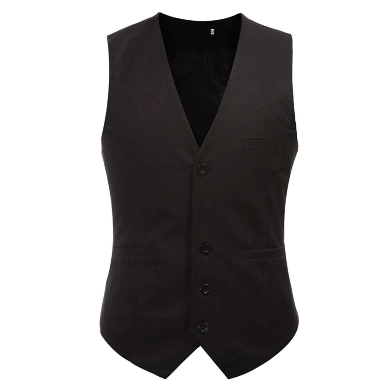 2021 Men's Vests V Neck Single breasted Slim Vest Male Business Suits