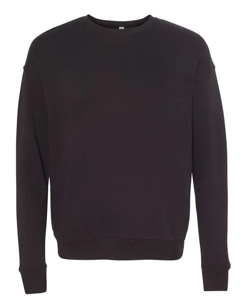 BELLA   CANVAS Sponge Fleece Drop Shoulder Crewneck Sweatshirt 3945 Black