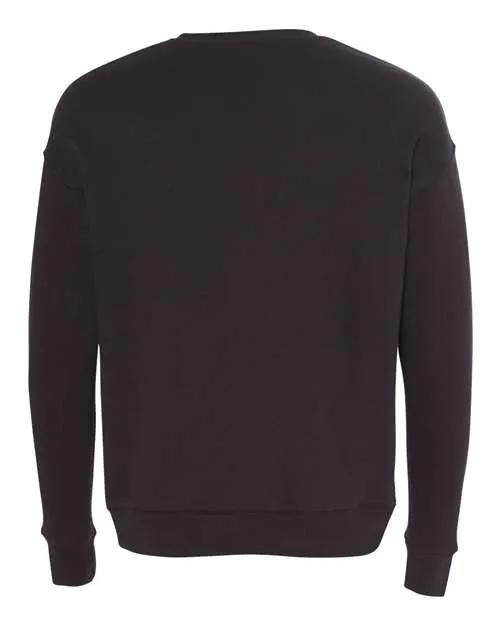 BELLA   CANVAS Sponge Fleece Drop Shoulder Crewneck Sweatshirt 3945 Black