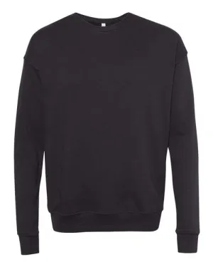 BELLA   CANVAS Sponge Fleece Drop Shoulder Crewneck Sweatshirt 3945 DTG Black
