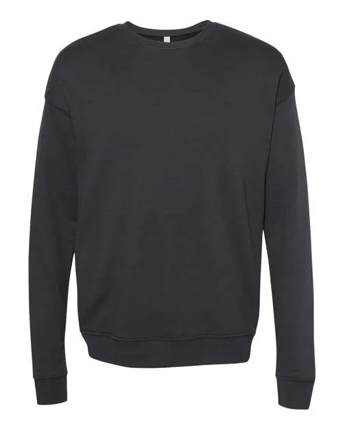 BELLA   CANVAS Sponge Fleece Drop Shoulder Crewneck Sweatshirt 3945 DTG Black