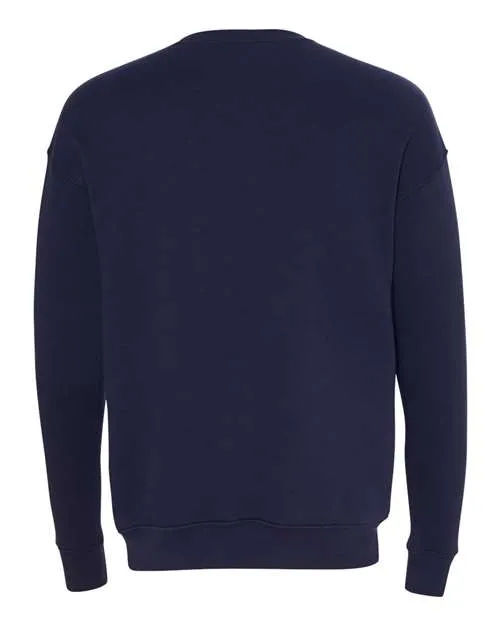 BELLA   CANVAS Sponge Fleece Drop Shoulder Crewneck Sweatshirt 3945 Navy