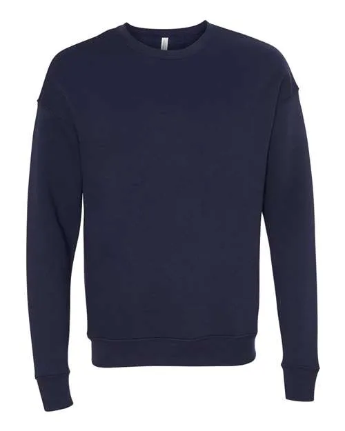 BELLA   CANVAS Sponge Fleece Drop Shoulder Crewneck Sweatshirt 3945 Navy