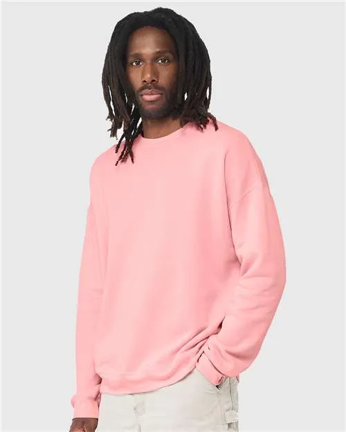 BELLA   CANVAS Sponge Fleece Drop Shoulder Crewneck Sweatshirt 3945 Pink