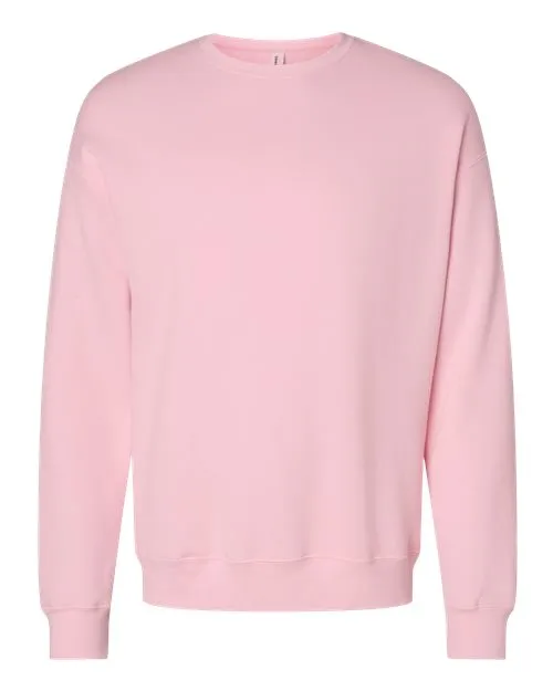 BELLA   CANVAS Sponge Fleece Drop Shoulder Crewneck Sweatshirt 3945 Pink