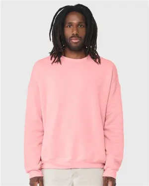 BELLA   CANVAS Sponge Fleece Drop Shoulder Crewneck Sweatshirt 3945 Pink