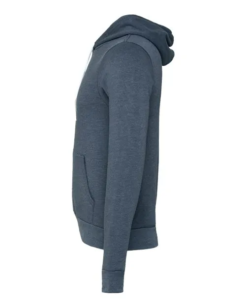 BELLA   CANVAS Sponge Fleece Hoodie 3719 Heather Navy