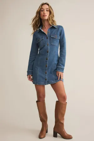 Candice Perfect Knit Denim Mini Dress