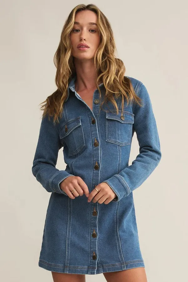 Candice Perfect Knit Denim Mini Dress