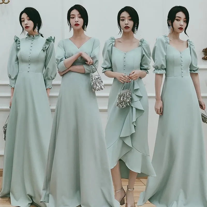 Chic fashion prom bridesmaids semi formal party homecoming dress 2021