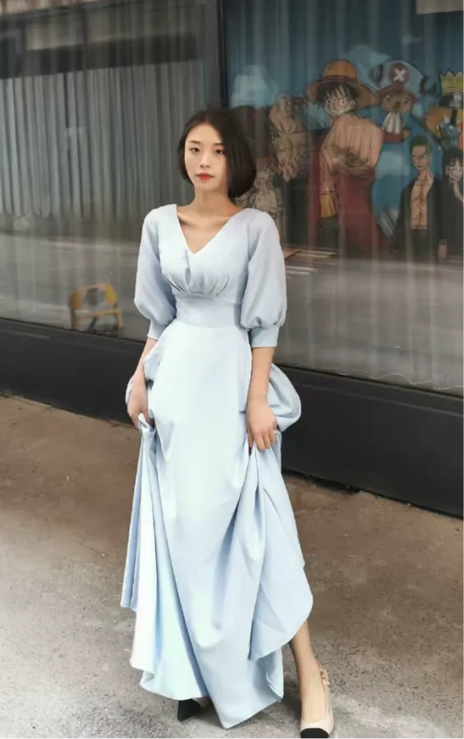 Chic fashion prom bridesmaids semi formal party homecoming dress 2021