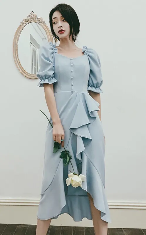 Chic fashion prom bridesmaids semi formal party homecoming dress 2021
