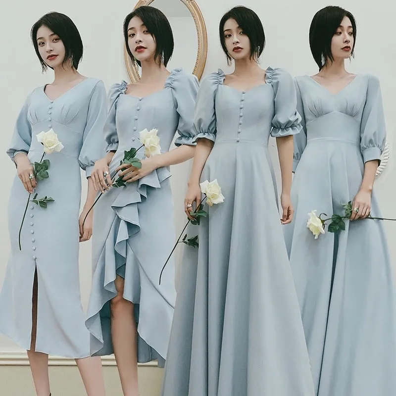 Chic fashion prom bridesmaids semi formal party homecoming dress 2021