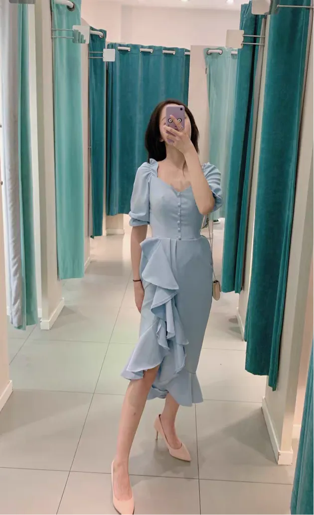 Chic fashion prom bridesmaids semi formal party homecoming dress 2021