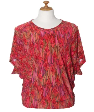 Colorado Dolman Sleeve Slit Hawaiian Blouse Top