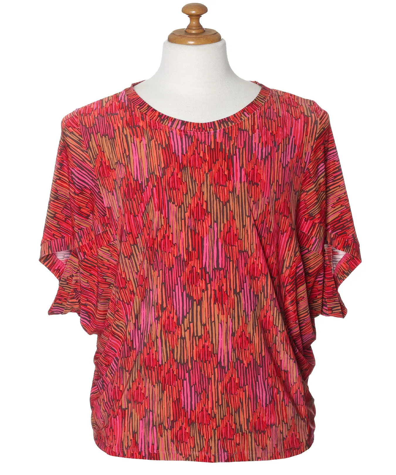 Colorado Dolman Sleeve Slit Hawaiian Blouse Top