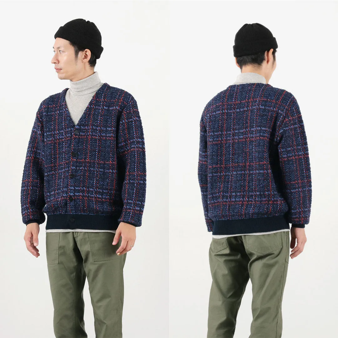 COOHEM / Check Tweed Cardigan