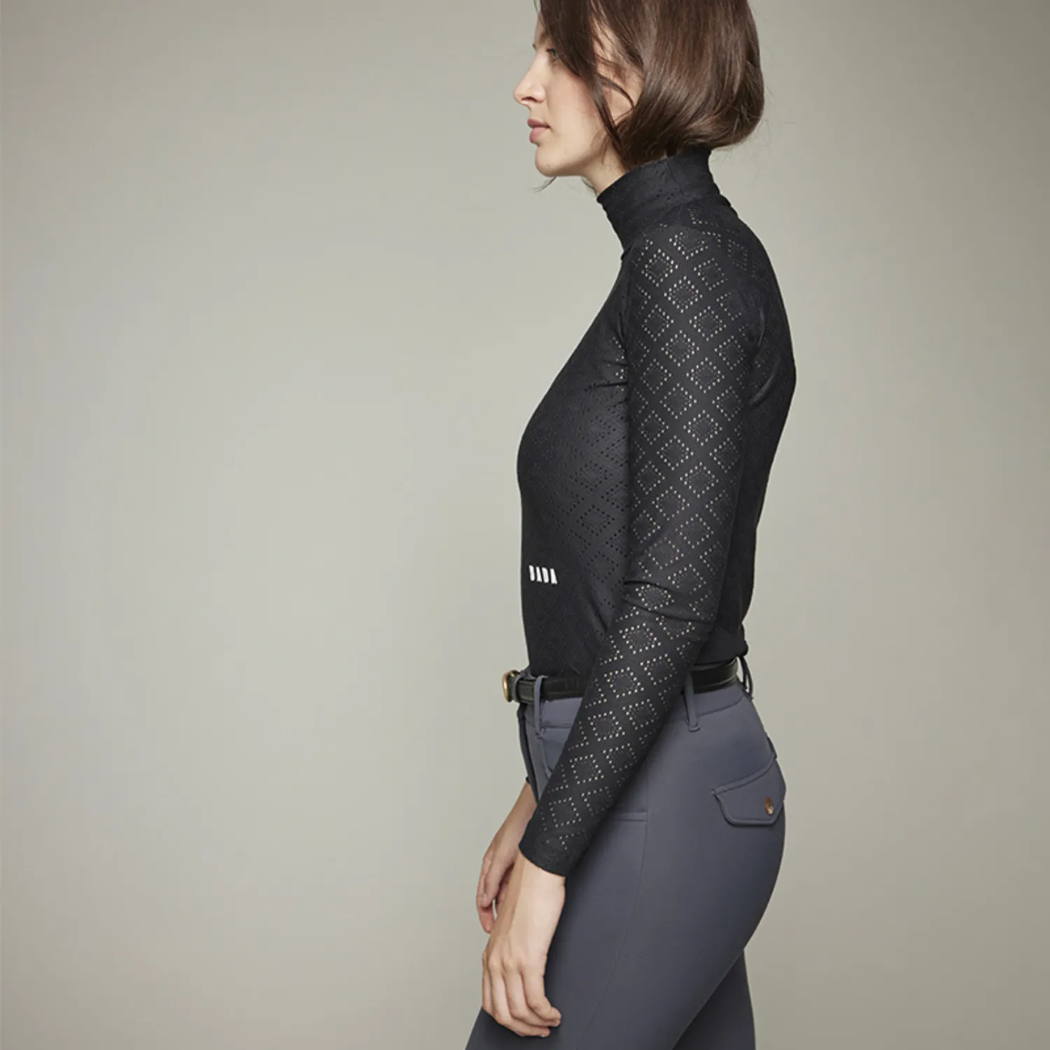 Dada Sport Calder Ladies Long Sleeve Riding T-Shirt, Black