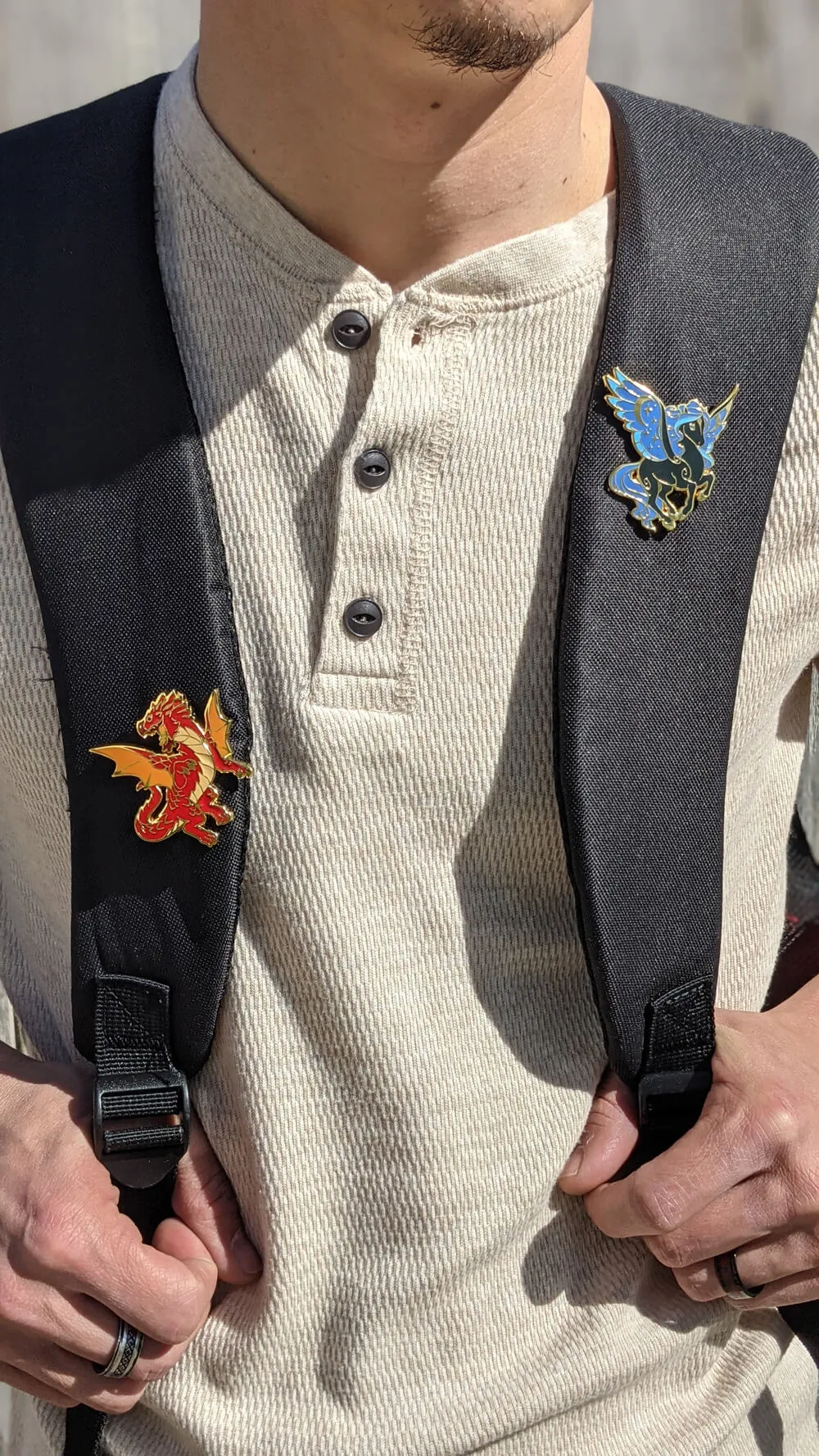 Dragon Pin (Baby White Dragon) | 2" Hard Enamel Pin