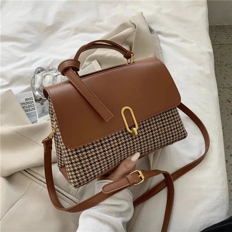Dushi 2 Layers Small Crossbody Bags With Short Handle For Women 2023 Trend Designer Shoulder Bag PU Leather Ladies Handbags