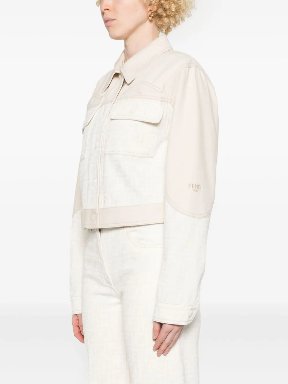 FENDI Women's Mini Cropped Denim Jacket for SS25