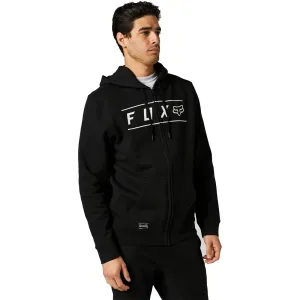 Fox Racing  Mens Black Pinnacle Zip Fleece Hoodie Comfy Heavyweight Sweatshirt
