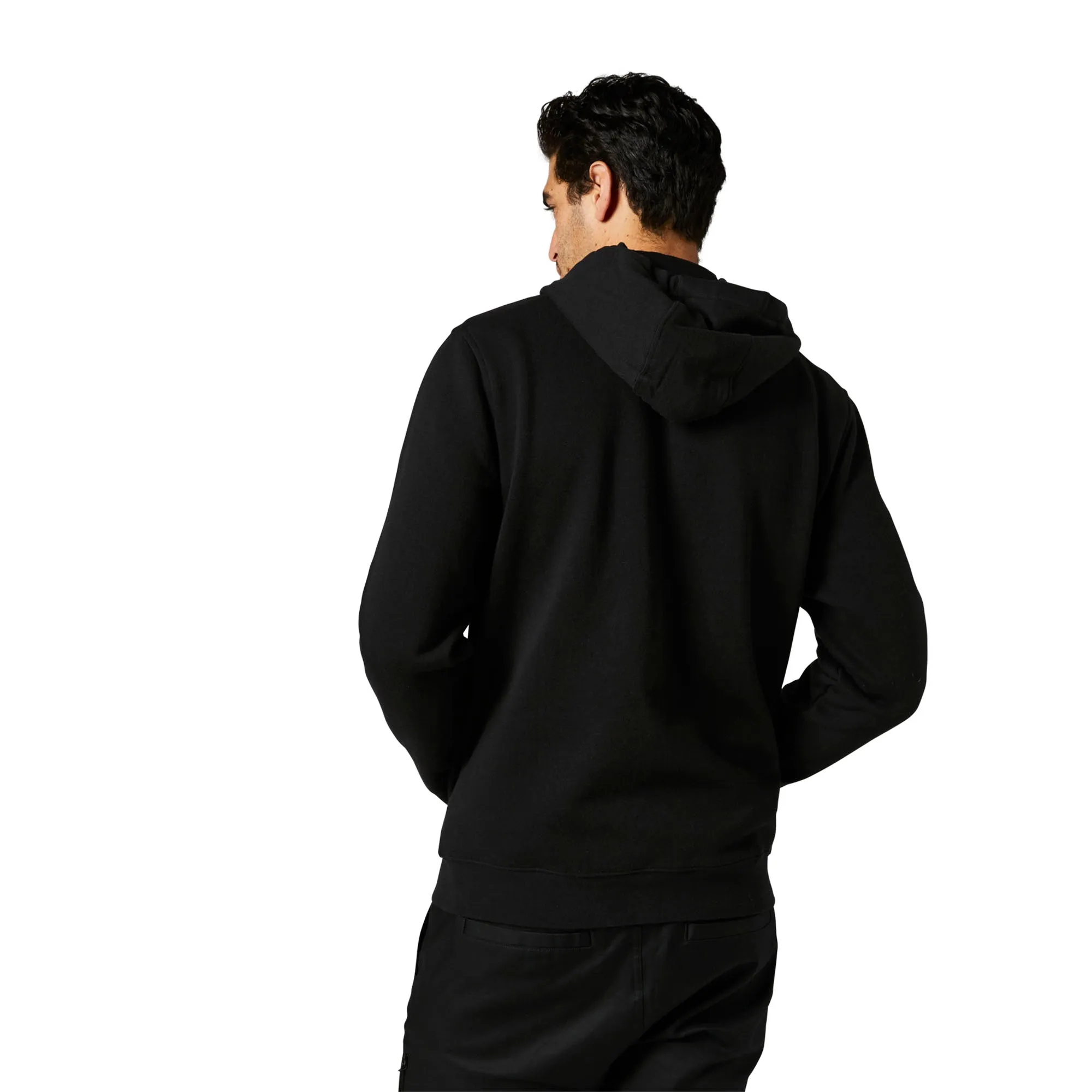 Fox Racing  Mens Black Pinnacle Zip Fleece Hoodie Comfy Heavyweight Sweatshirt