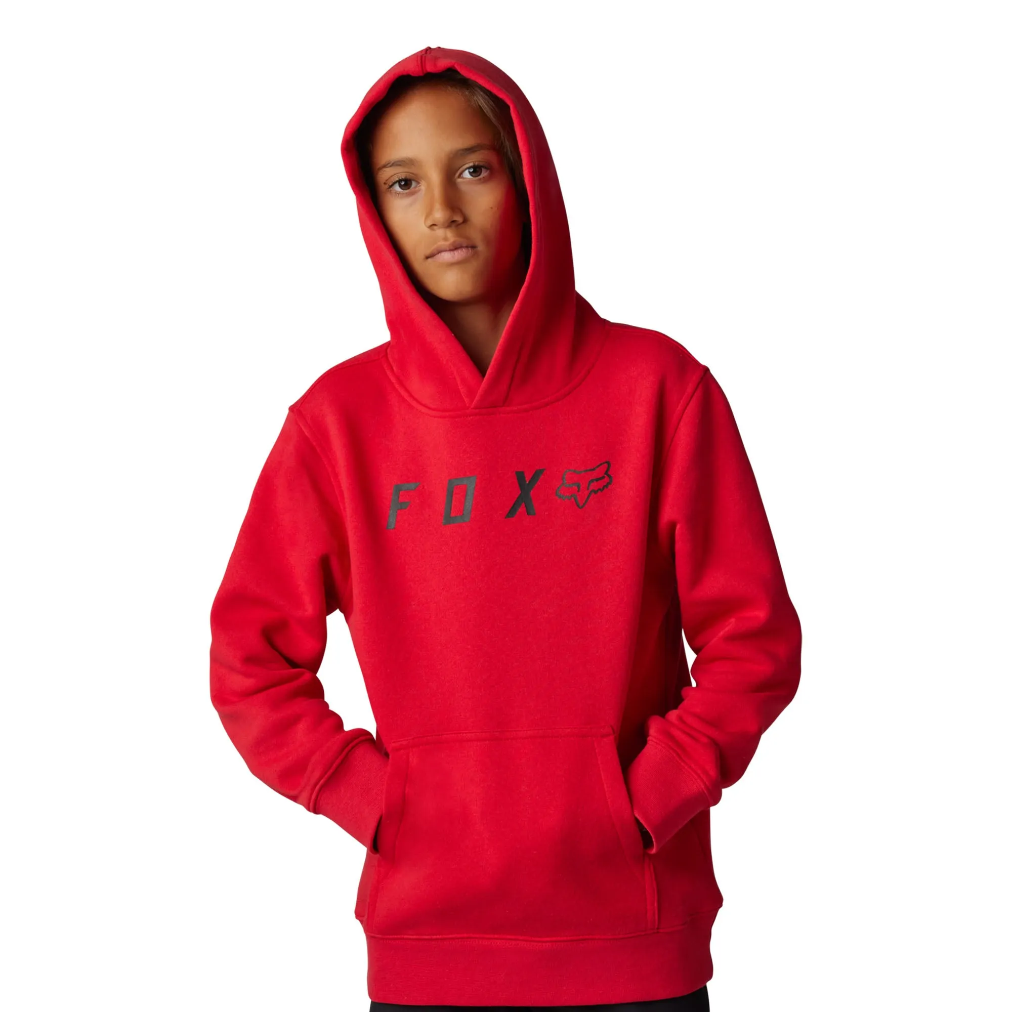 Fox Racing  Youth Absolute Pullover Fleece Hoodie Lightweight Comfort Flame Red