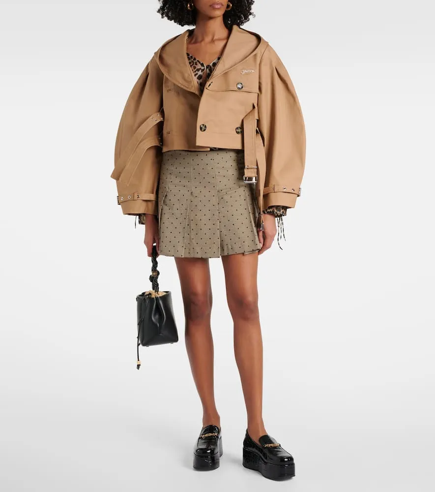 Ganni Double-breasted cotton jacket