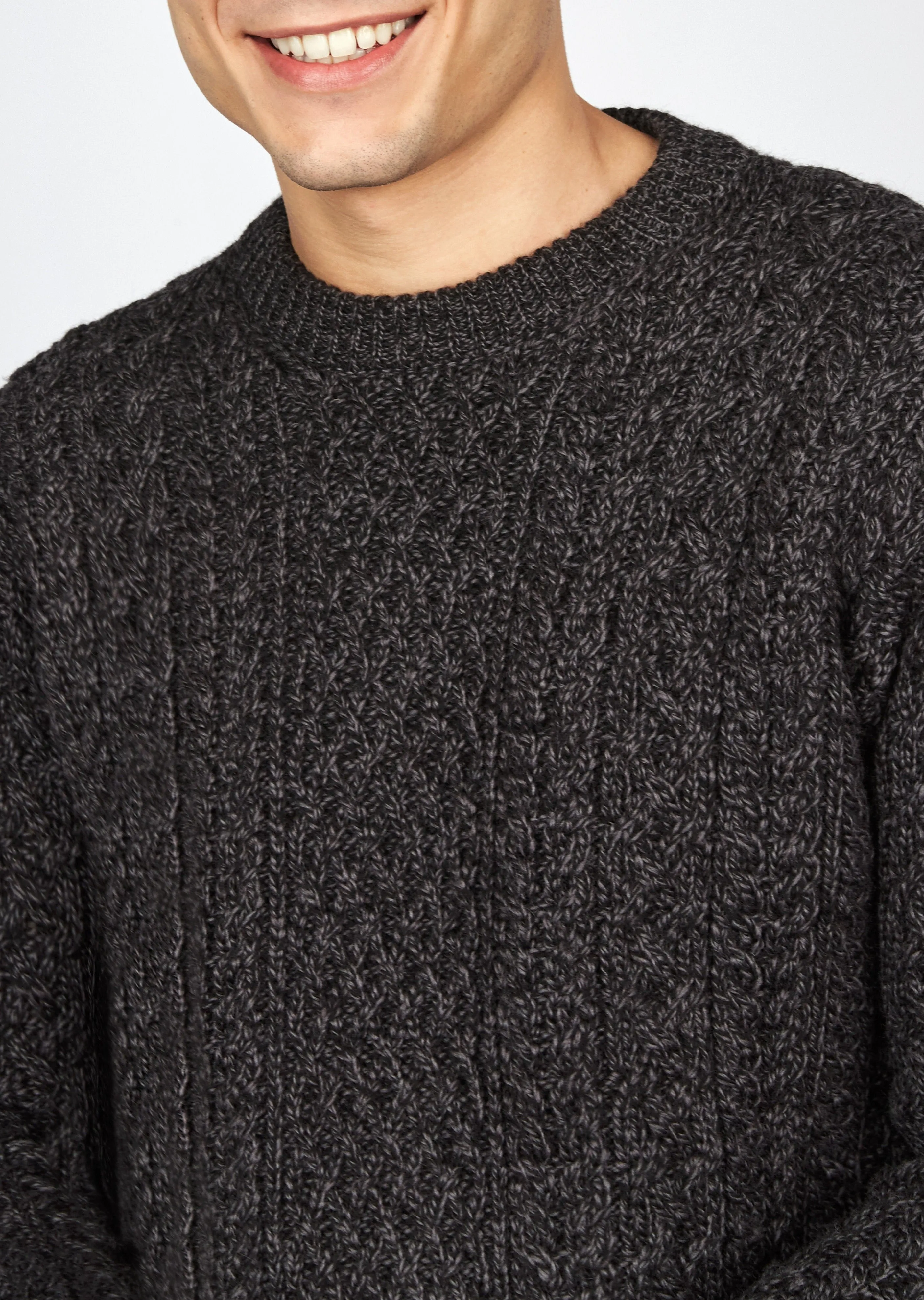 IrelandsEye Cuileann Aran Sweater | Anthracite