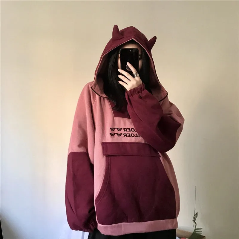 Joskaa Harajuku Frog Hoodie Women Sweatshirt Streetwear Women Anime Long Sleeve Oversized Kawaii Cute Pullover Green Top Girls 2024 New