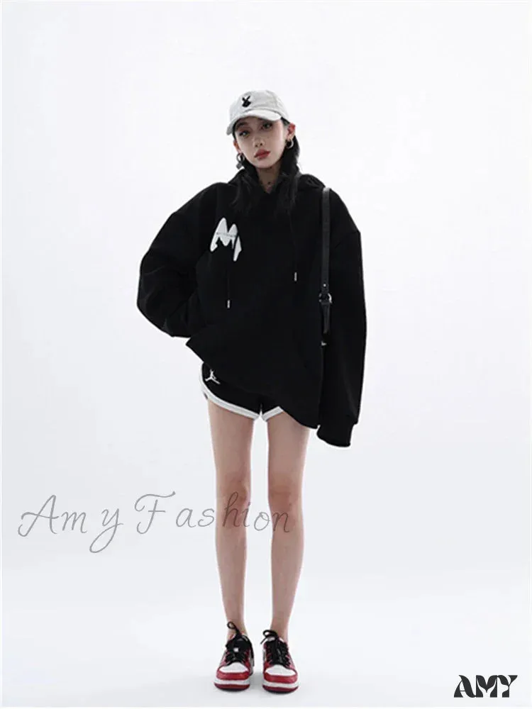 Korean Long Sleeve Hooded Niche Design Loose Casual Hoodie