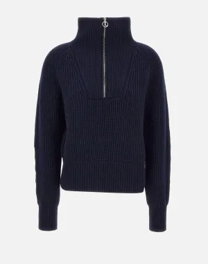 Laila Blue Wool Sweater for Women