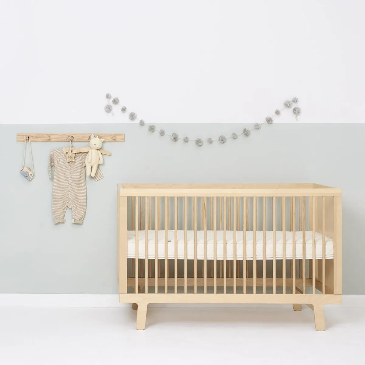 Little Green Sheep Natural Twist Cot Mattress to fit Boori / Stokke Home Cot / Pottery Barn Kids - 70x132cm