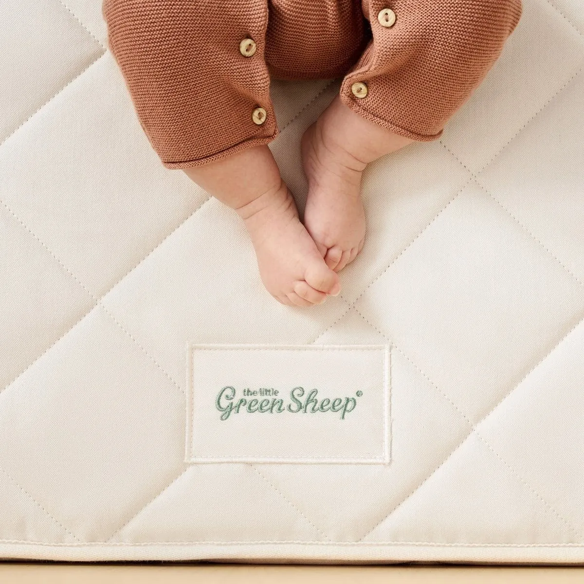 Little Green Sheep Natural Twist Cot Mattress to fit Boori / Stokke Home Cot / Pottery Barn Kids - 70x132cm