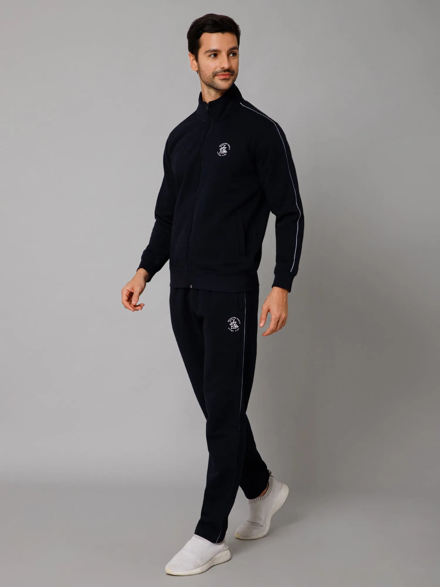 Men Navy Blue Track Suit