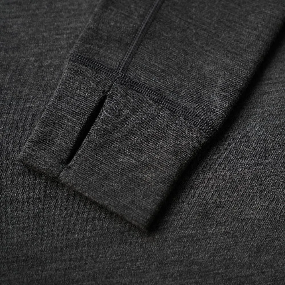 Mens Merino 320 Long Sleeve Half Zip (Smoke/Lime)