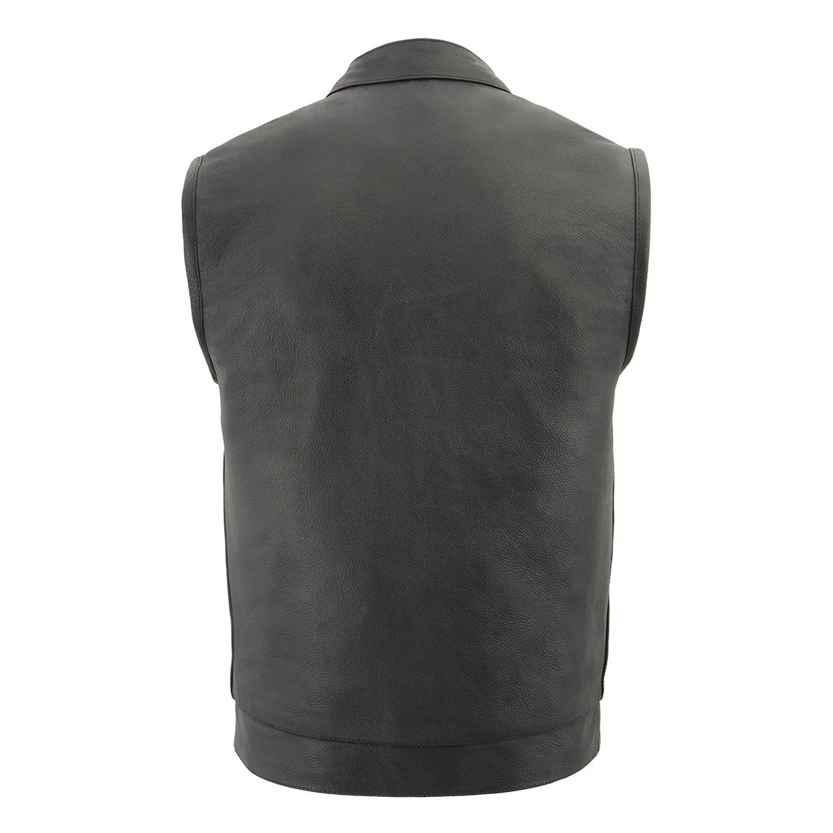 Milwaukee Leather MLM3524SET Men's All Season Black Premium Leather Motorcycle vest w/ Heated and Cool-Tec Technology