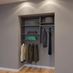 Modular Closets 4.5 FT Closet Organizer System - 54 inch - Style E