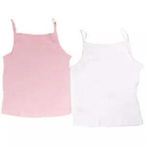 Mothercare Girls Vest Pink/White D248 Age- 2 Years to 8 Years