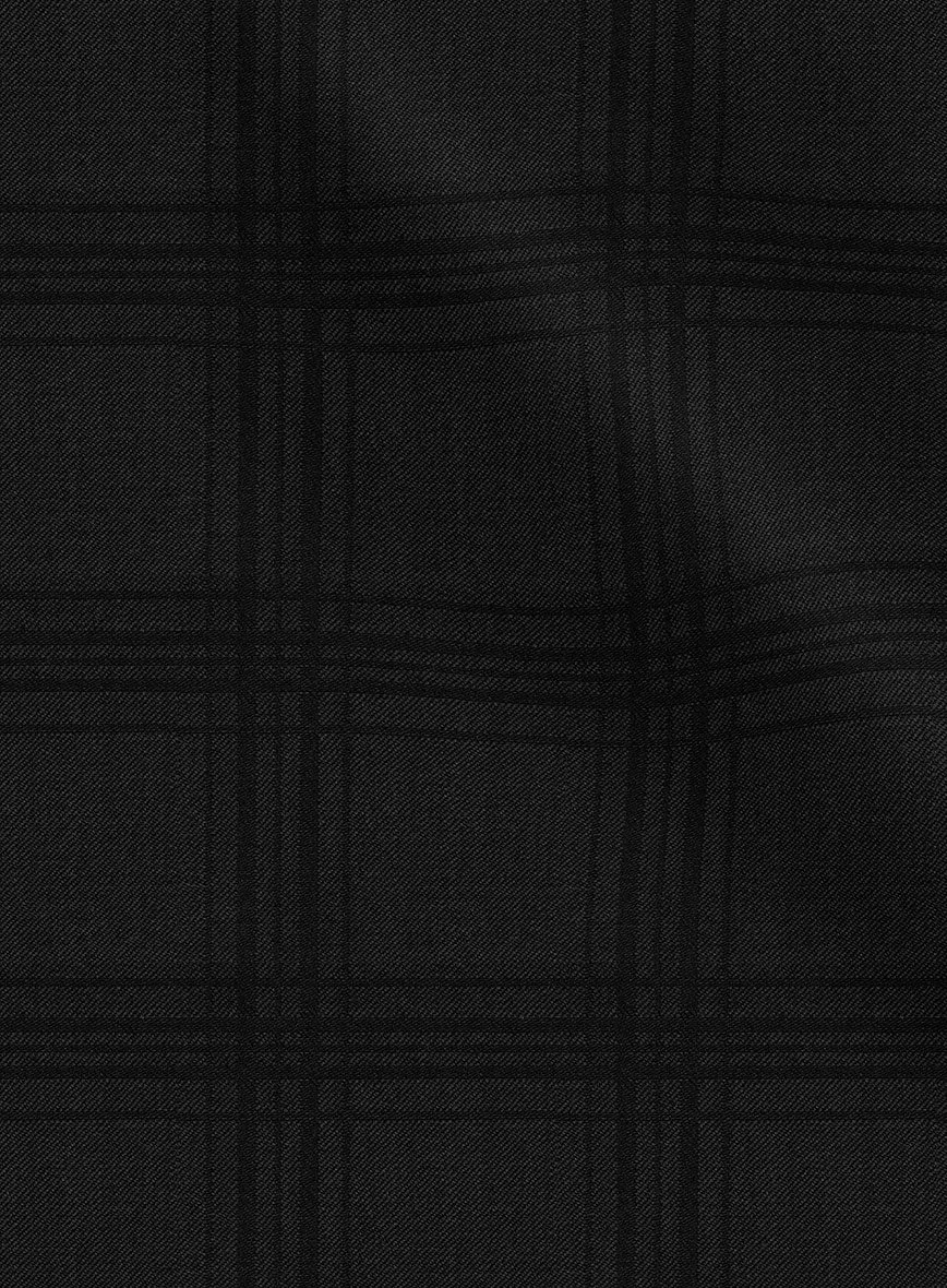 Napolean Brook Overcheck Black Wool Jacket