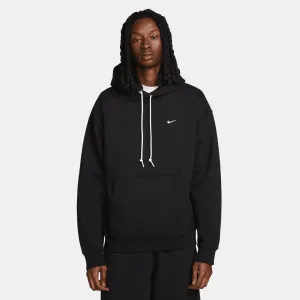 Nike Solo Swoosh Black Fleece Pullover Hoodie