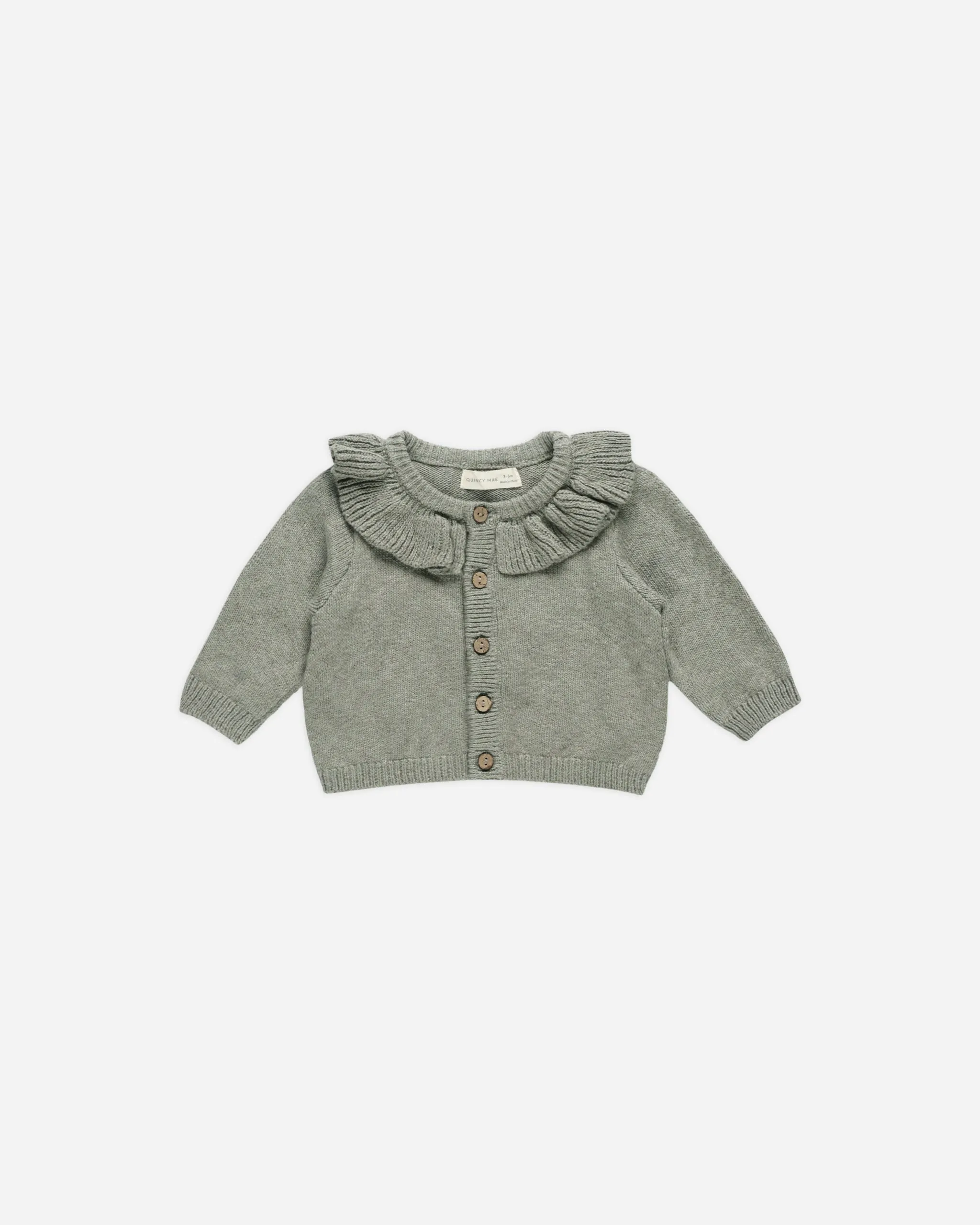 Ruffle Collar Cardigan || Basil