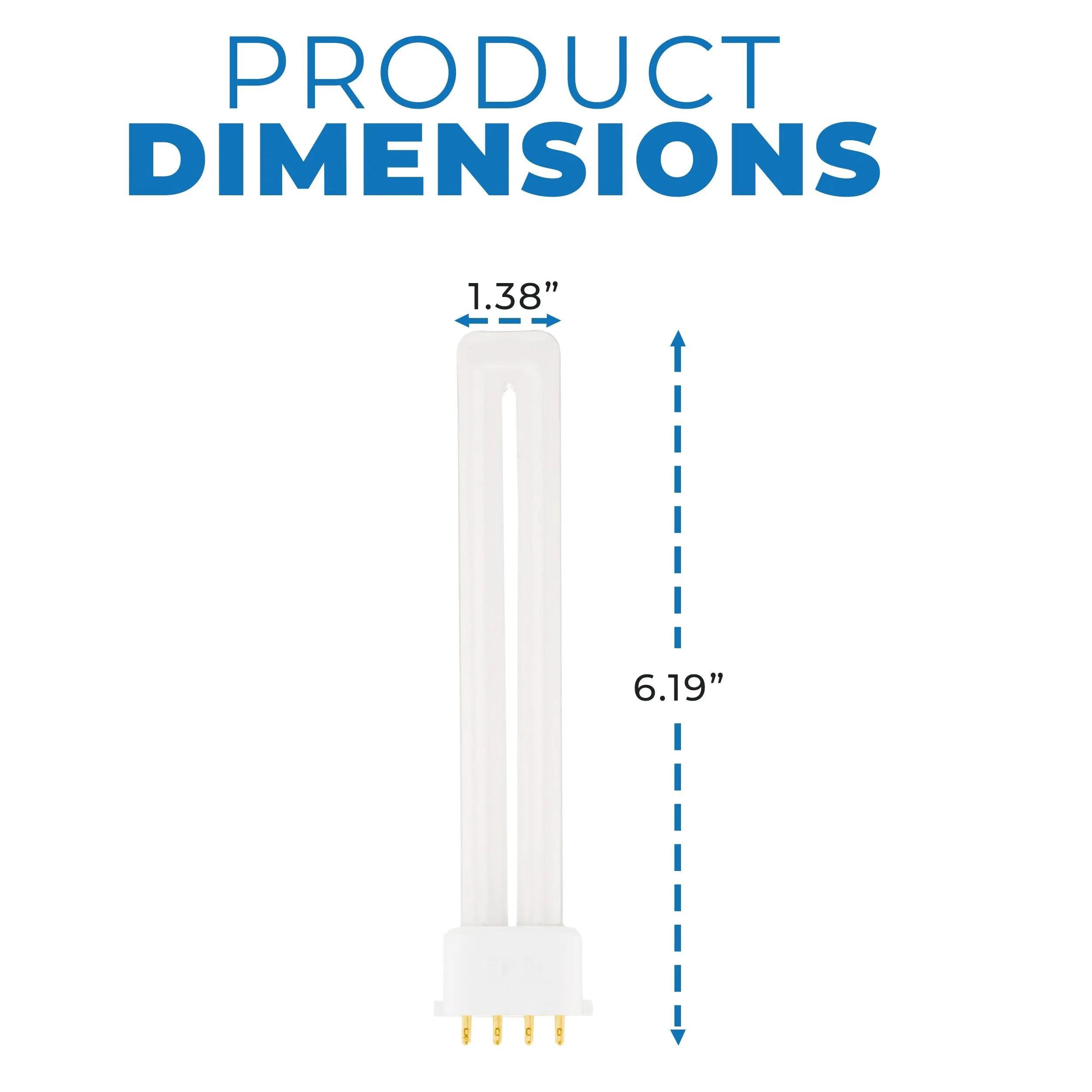 Satco S8366 Compact Fluorescent Single Twin 4 Pin T4