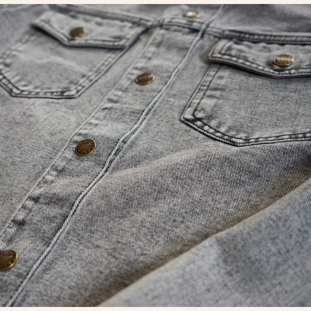 Silver Gray Denim Jacket - Infant