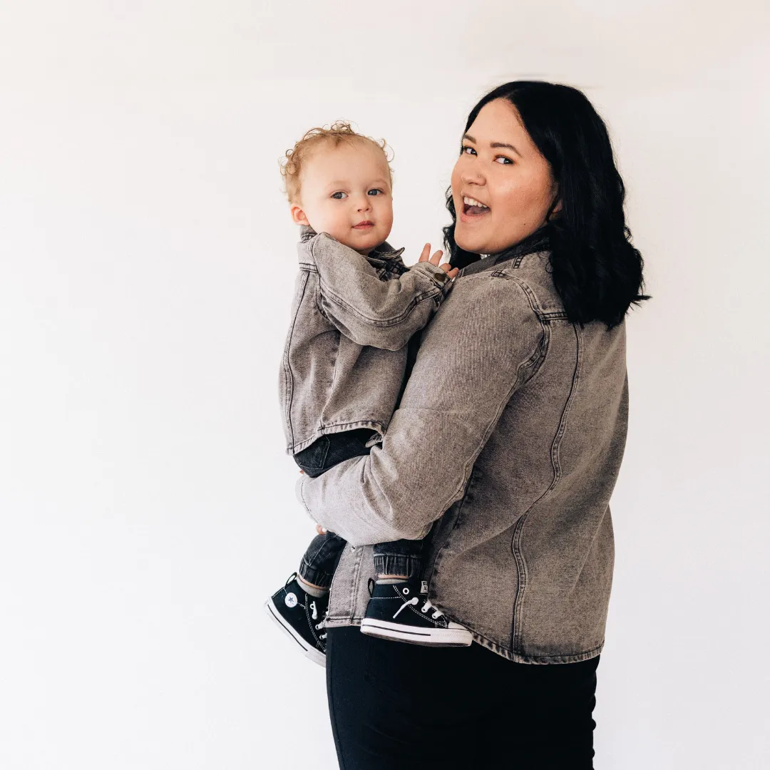 Silver Gray Denim Jacket - Infant