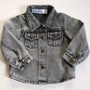 Silver Gray Denim Jacket - Infant