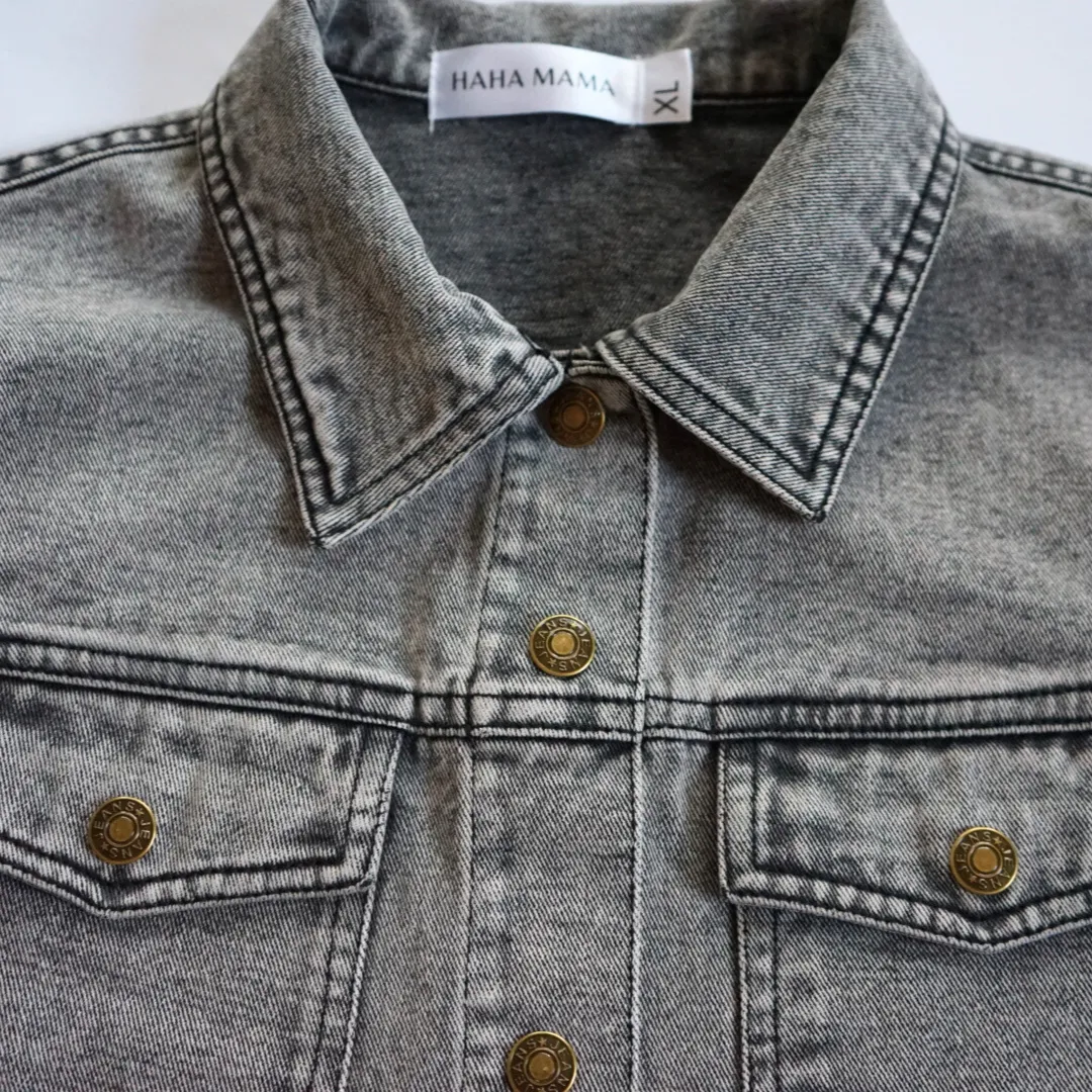 Silver Gray Denim Jacket - Infant