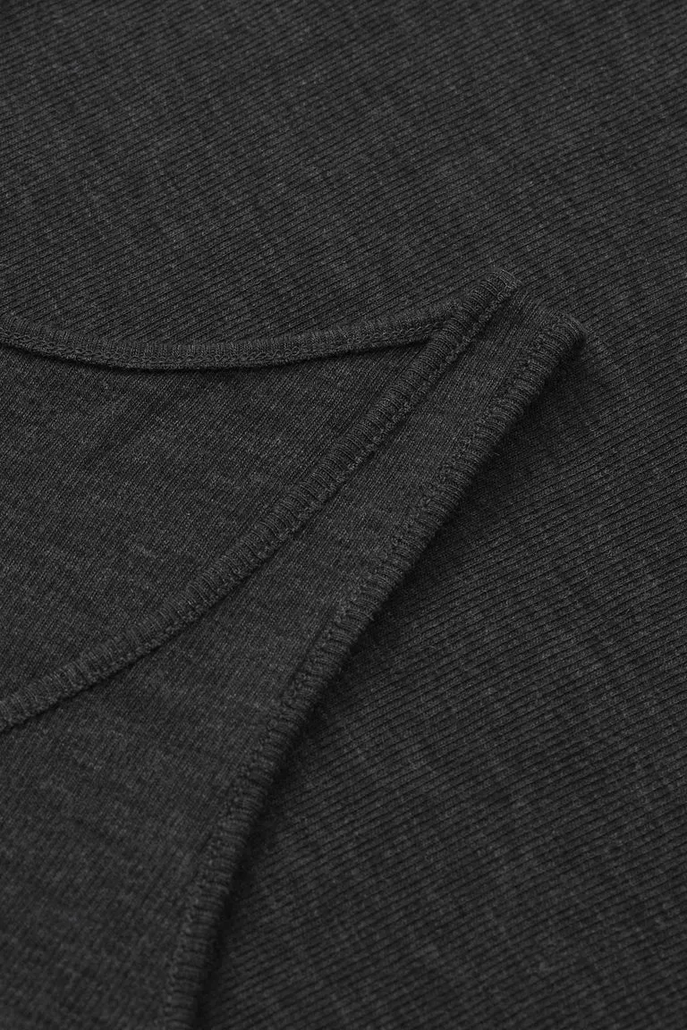 SKALL - Amy Top - Dark Grey Melange