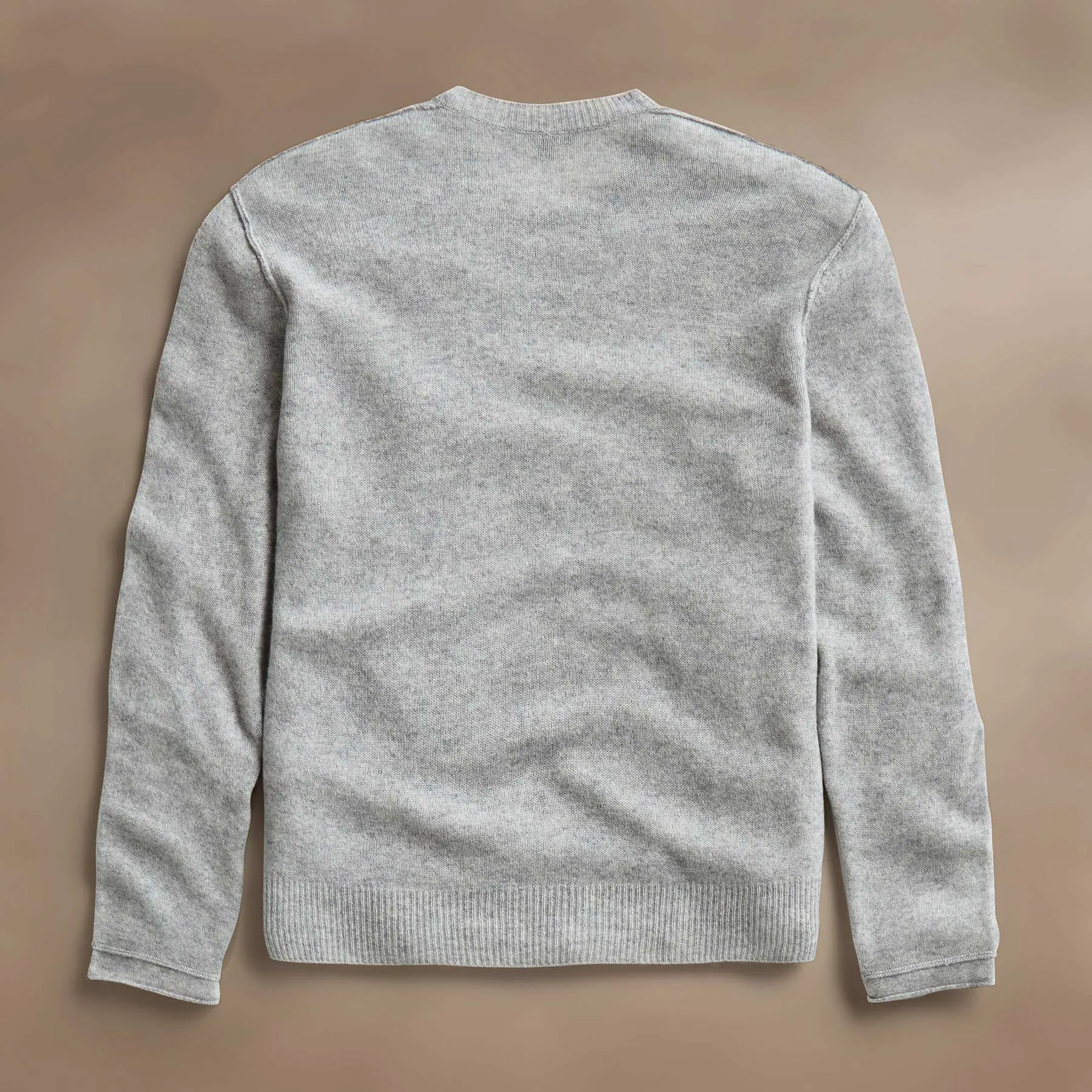 Soft Featherweight Cashmere Crew - Light Heather Grey